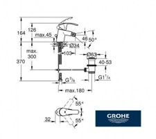 GROHE EUROSMART MONOMANDO BIDE